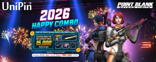 Sambut 2026 dengan Happy Combo! Top Up Point Blank & Dapatkan Cashback hingga 15.000 Credits